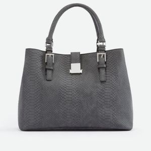 Just fab dark grey satchel